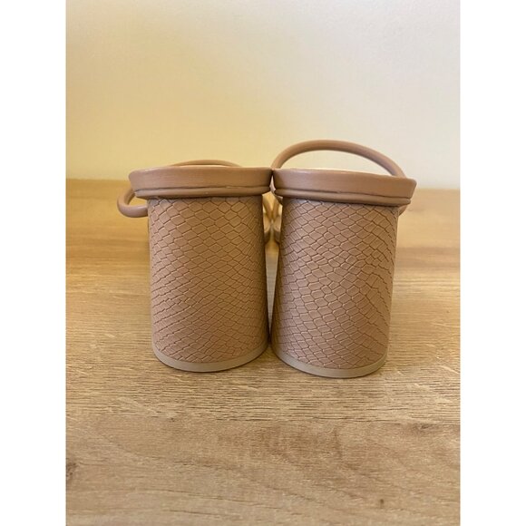 Dolce Vita Nude Strappy Block Heel Sandals Size 10 - Picture 3 of 5
